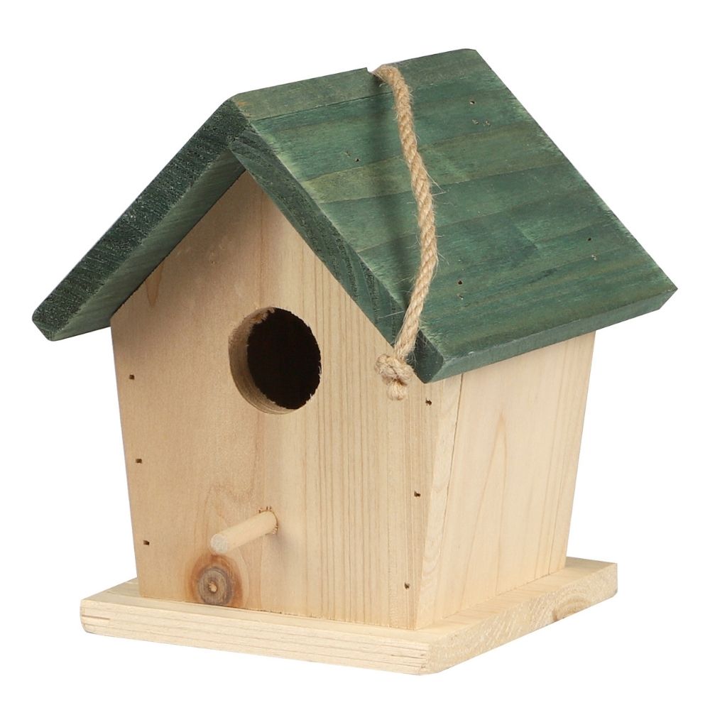 Nichoir oiseaux en bois forme maison Lando H16