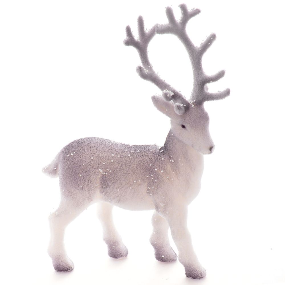 Déco Noël Renne Porphyre Gris H18cm