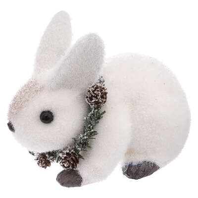 Sujet Noël Lapin Blanc Manolie