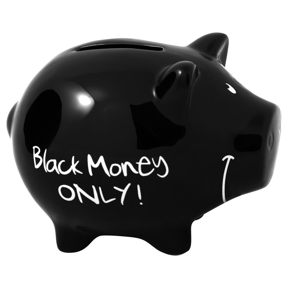 Tirelire Mini Cochon Noir Black Money