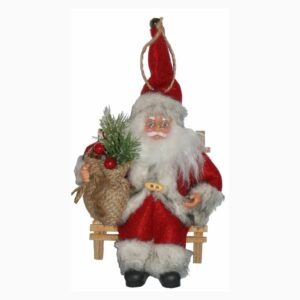 Décoration Père Noël Minken Rouge