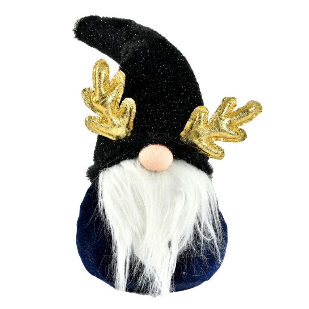 Figurine Noël Lutin Auberi Noir et Or