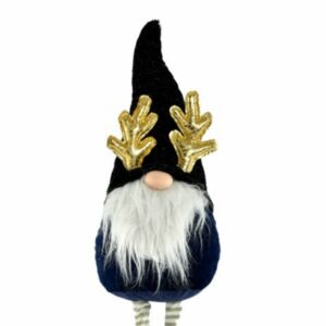 Figurine Noël Lutin Toulami Noir et Or