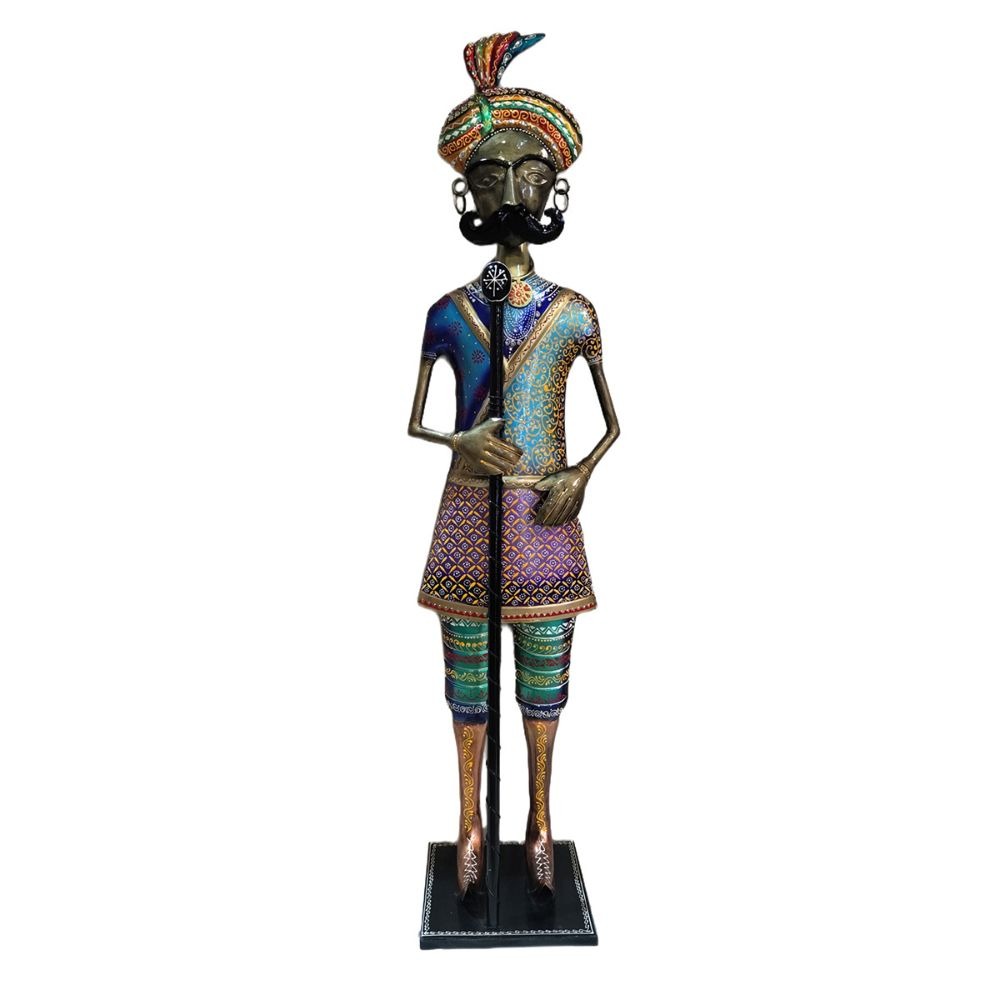 Statue métal Homme ethnique Kaspine H109