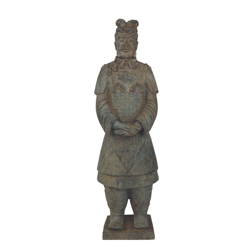 Statue résine Soldat Xian Kerem Gris Foncé H36cm