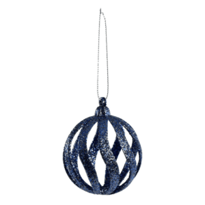 Suspension Noël Boule Antonie Bleu Pailleté