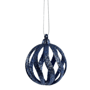 Suspension Noël Boule Antonie Bleu Pailleté