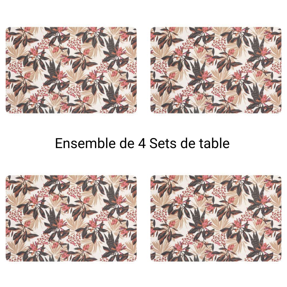 Ensemble de 4 Sets de Table Tropical Mapola 45x30
