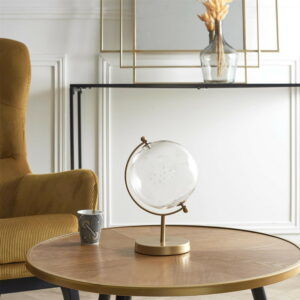 Globe déco doré verre constellation Kilkenny