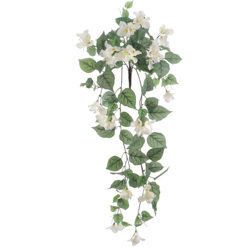 Plante retombante artificielle Bougainvillier Blanc Zalina GM 78cm
