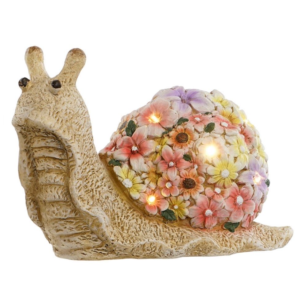 Statue Clémentine Escargot Led solaire H28cm