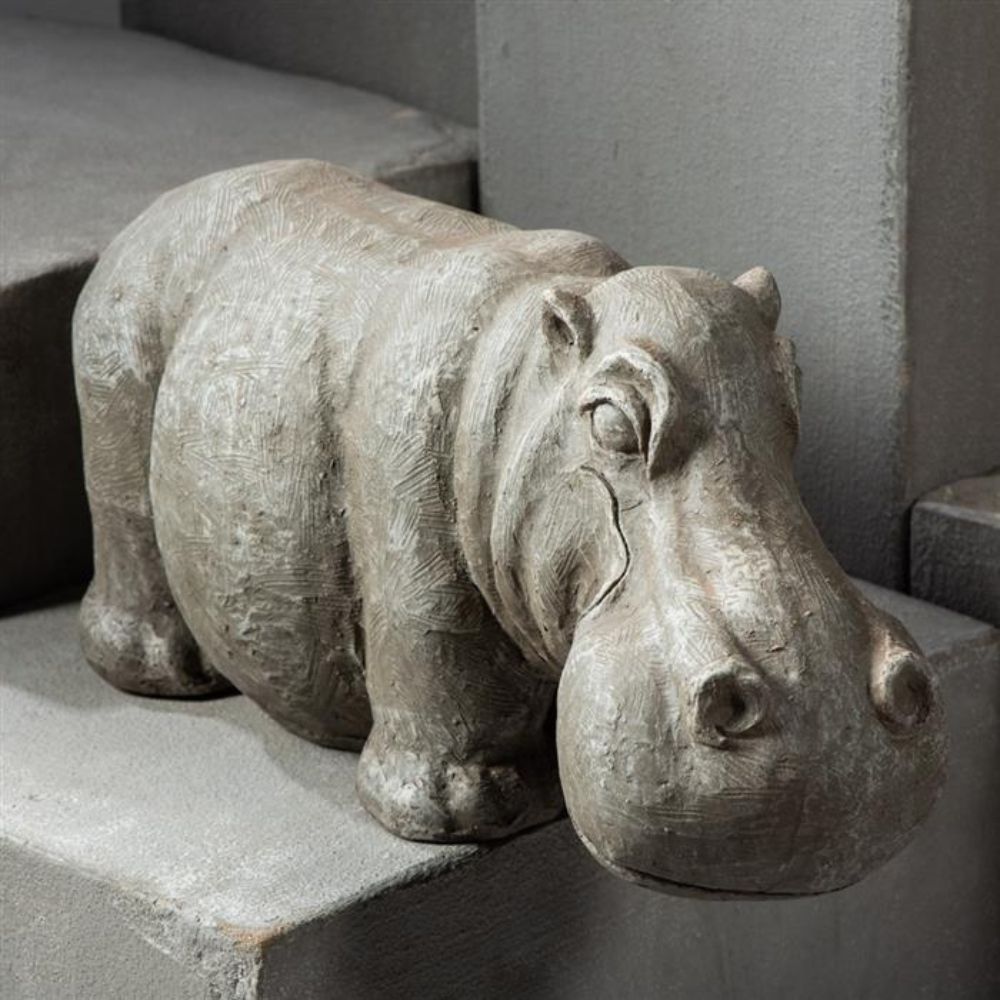 Statue Hippopotame Harry L48cm Int-Ext