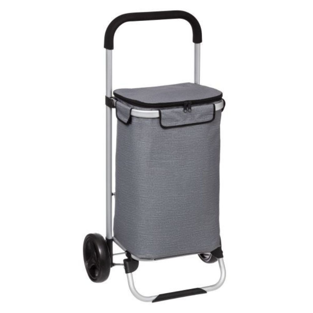 Chariot Shopping Isotherme 2 roues Calao Gris