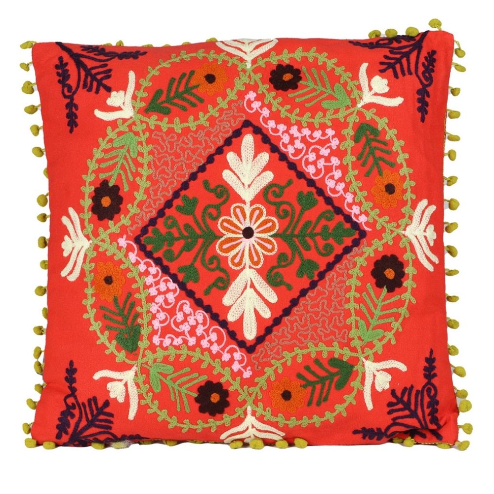 Coussin exotique Inaya Terracotta 45x45cm