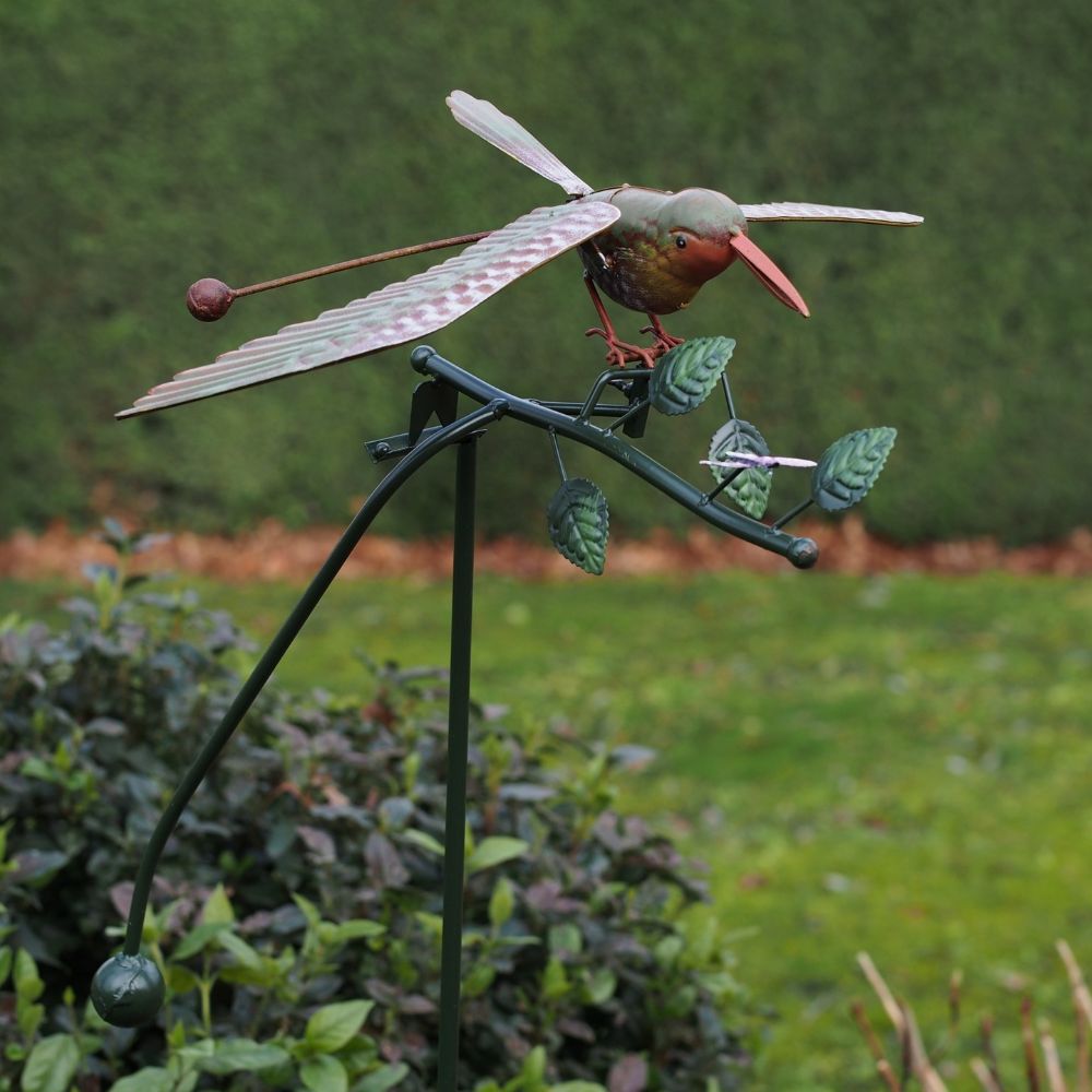 Mobile jardin balancier métal Fausto - Oiseau s'envolant