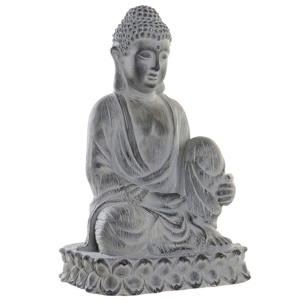 Statue Bouddha Vathome Gris Clair H67cm