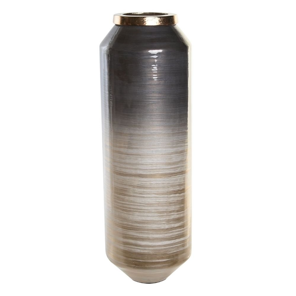 Vase Bethanie verre et aluminium H52cm