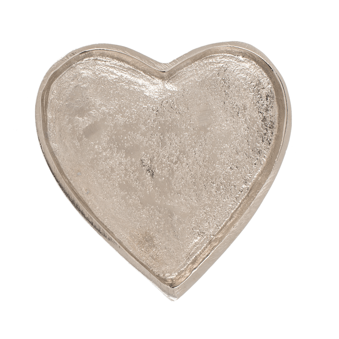 Coupelle métal Cœur argenté Malolie 10cm