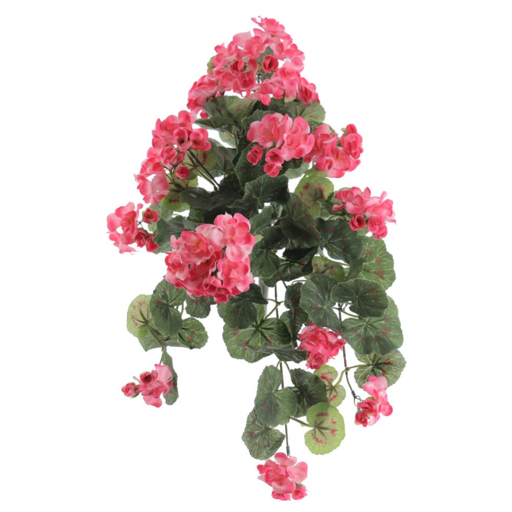 Plante retombante artificielle Géranium Buxus Fuchsia 47cm
