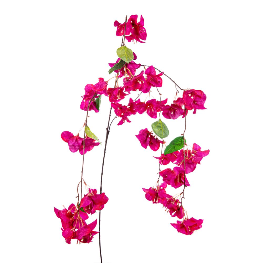 Tige fleurs retombantes artificielles Bougainvillier Klema Fuchsia H114cm