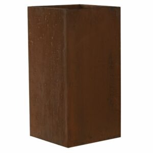 Cache-pot Batinosa métal vieilli marron-rouille