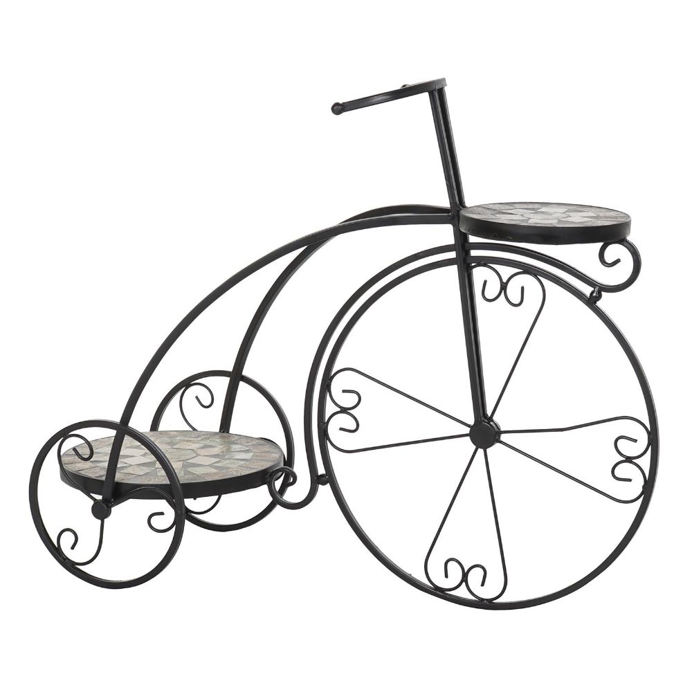 Porte-Plantes Vélo fer forgé et mosaïque Marinette L70cm