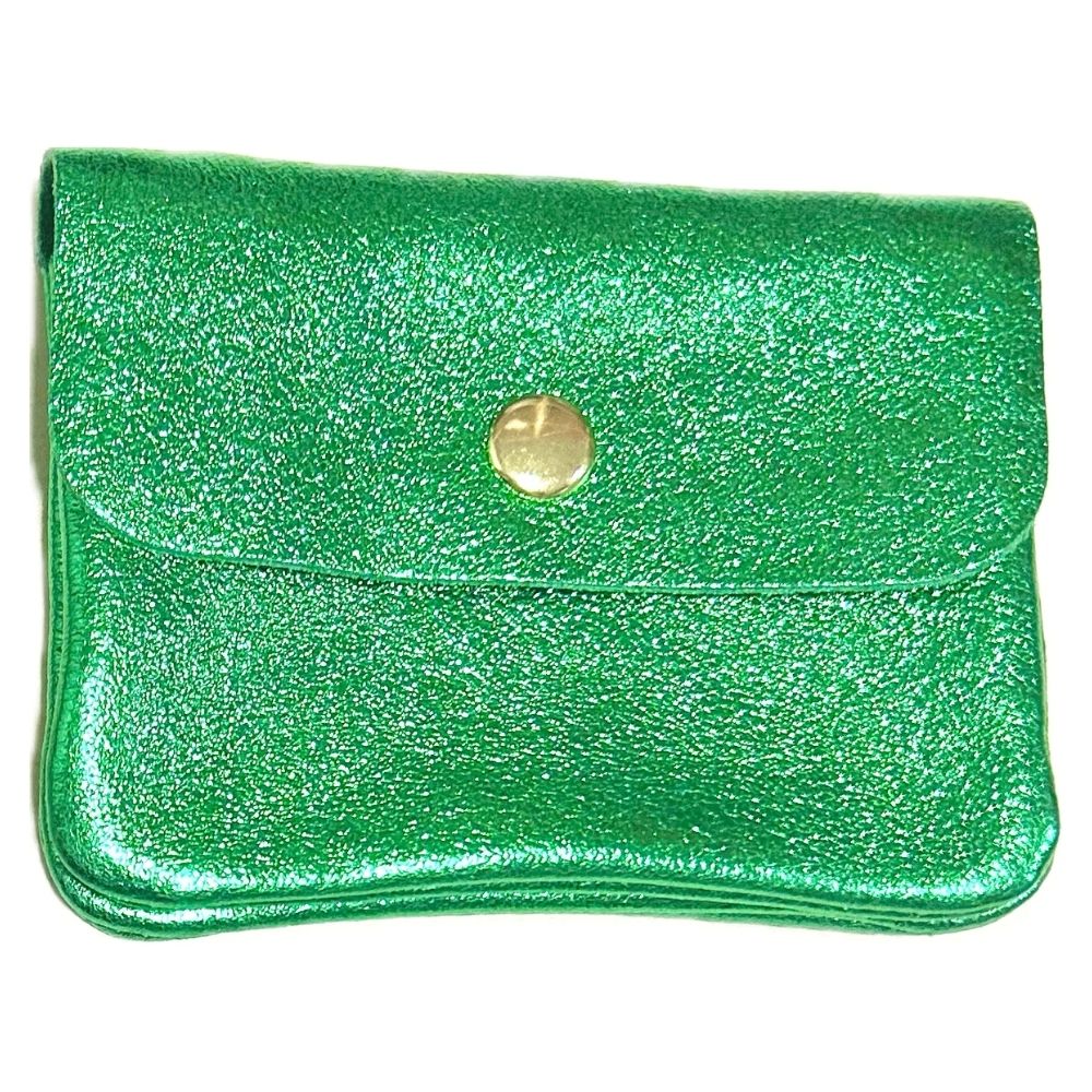 Porte-monnaie CUIR Ajaccio Vert brillant