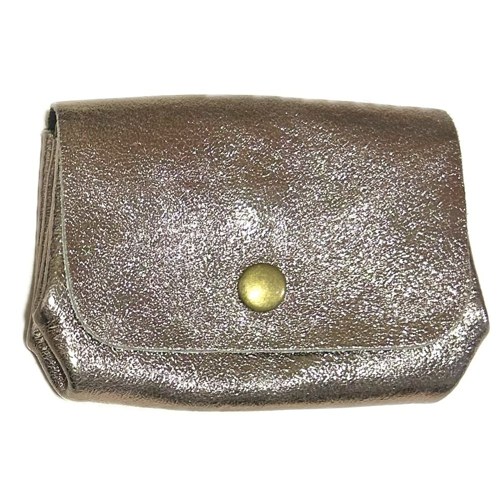 Porte-monnaie CUIR Corte Marron brillant