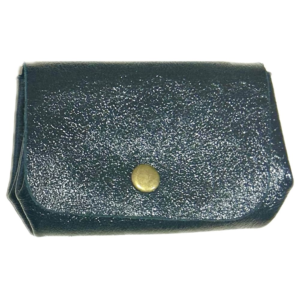 Porte-monnaie CUIR Corte Noir brillant