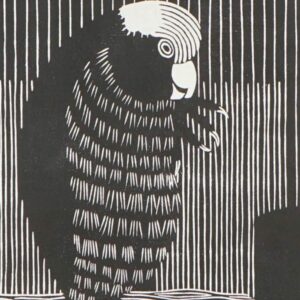 Tableau Perroquet Binazia Noir 123x83cm