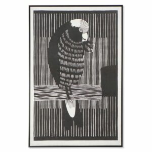 Tableau Perroquet Binazia Noir 123x83cm