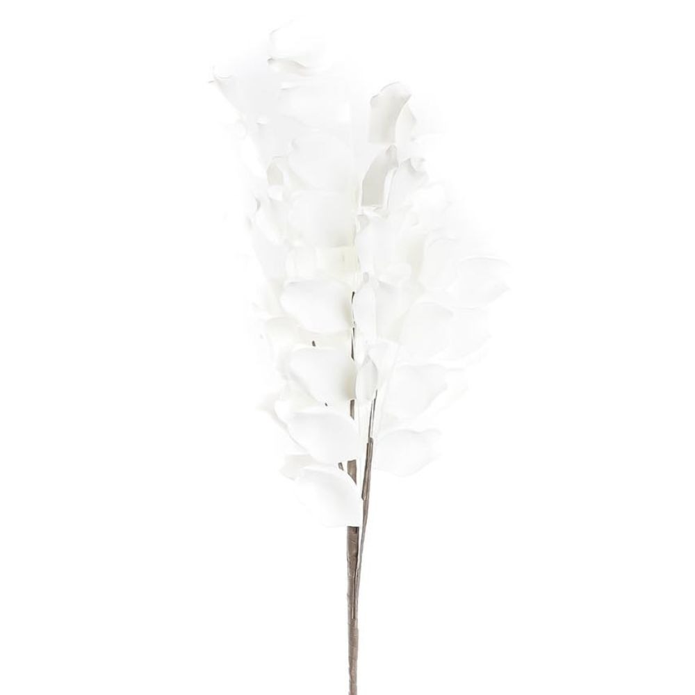Tige Fleur Déco mousse Diraze Blanc H102cm