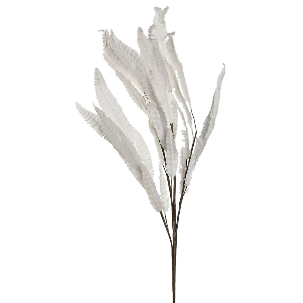 Tige Fleur Déco mousse Santarem Blanc H107cm