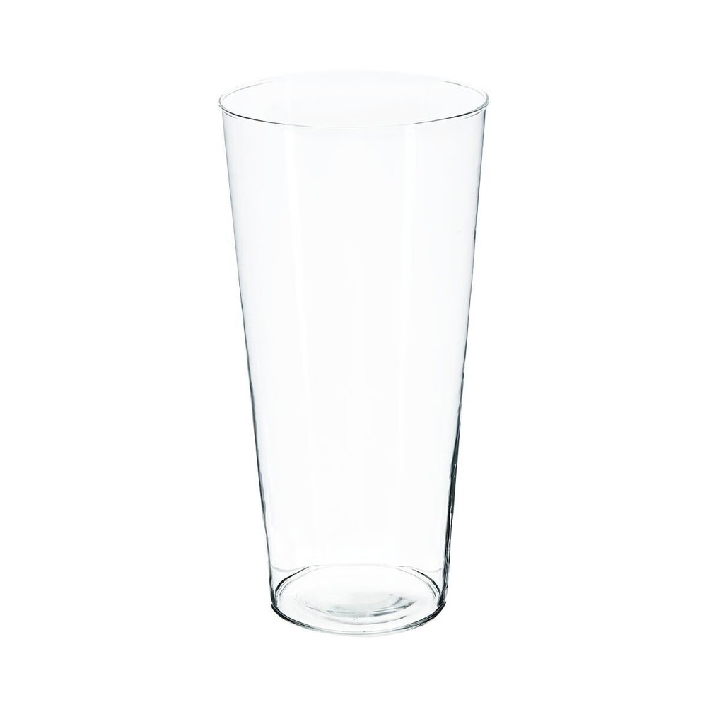 Vase verre transparent conique Kolian H30cm