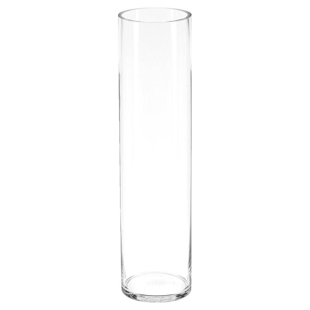 Vase verre transparent cylindrique Myrtine H60cm