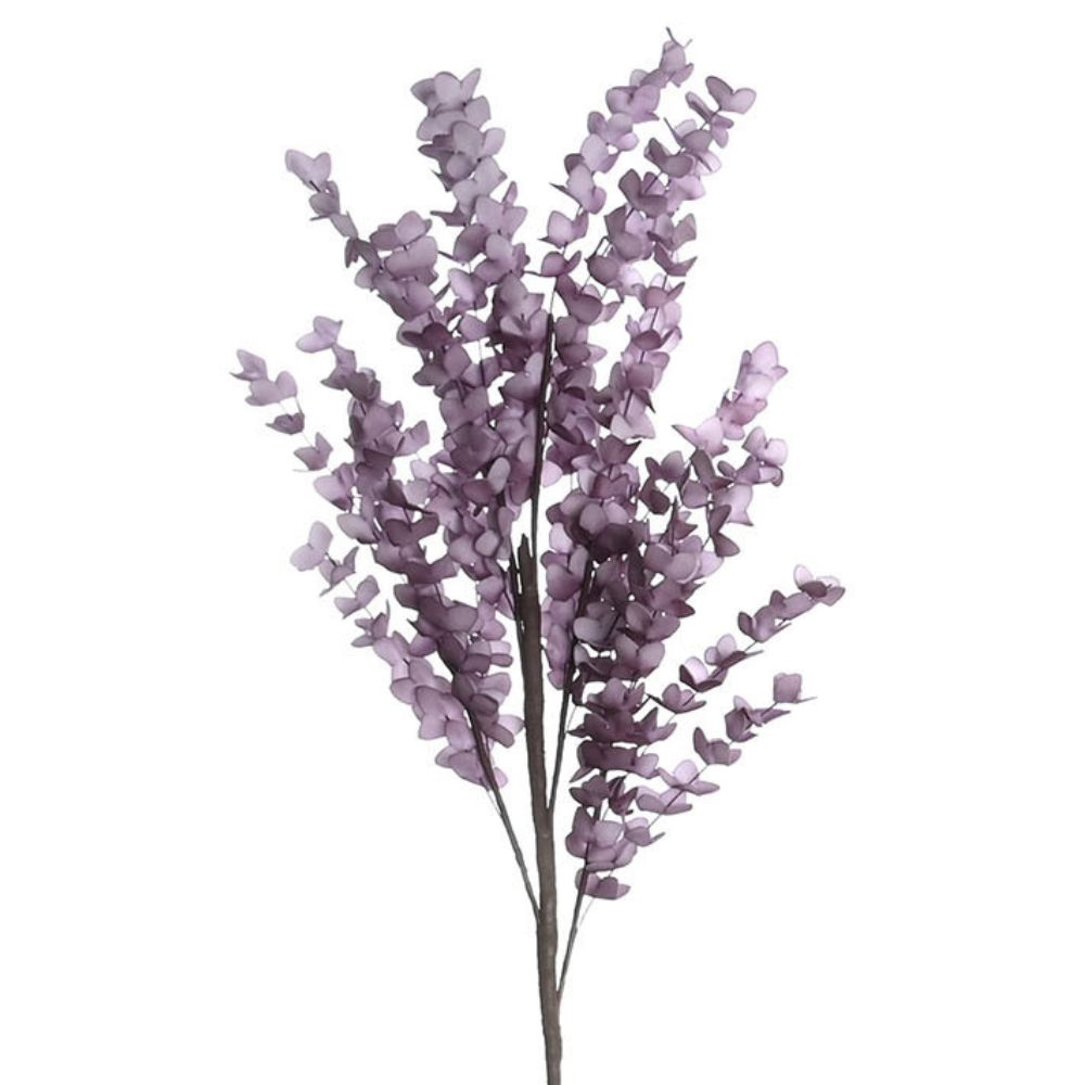 Tige Fleur Déco mousse Eucalyptus XL Varyne Violet H122cm