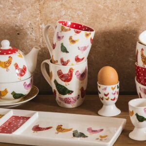 Coffret 2 mugs céramique Poules Suzie