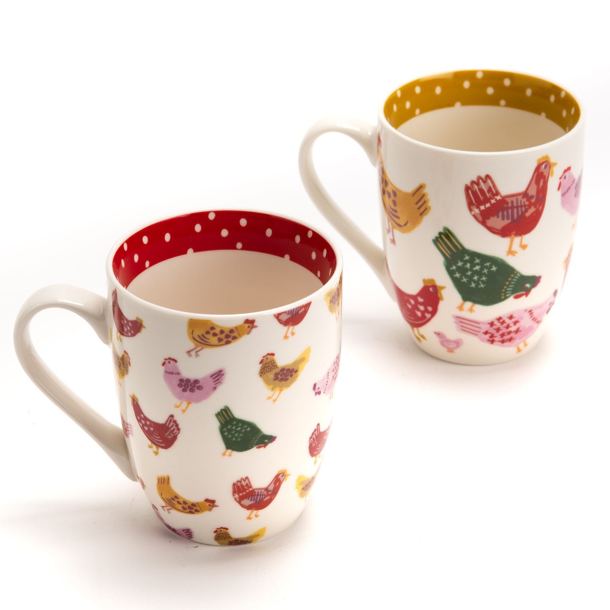 Coffret 2 mugs céramique Poules Suzie