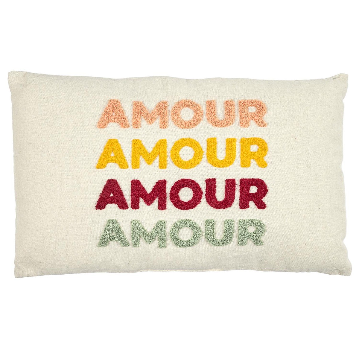 Coussin bouclette Zalta Amour 50x30cm