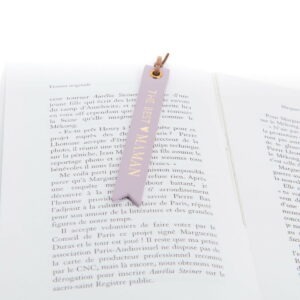 Marque-page simili-cuir Balia Maman Lilas