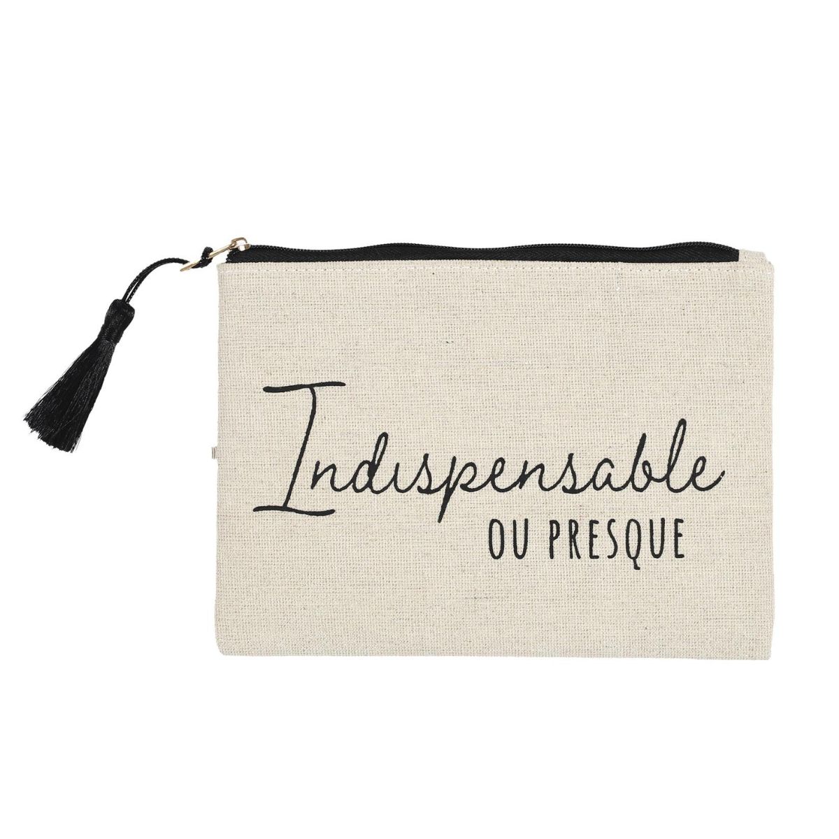 Pochette Lylia jute et noir - Indispensable ou presque