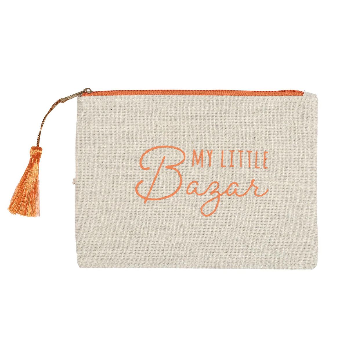 Pochette Lylia jute et orange - My little bazar