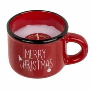 Bougie de Noël dans Mug Lakno Rouge