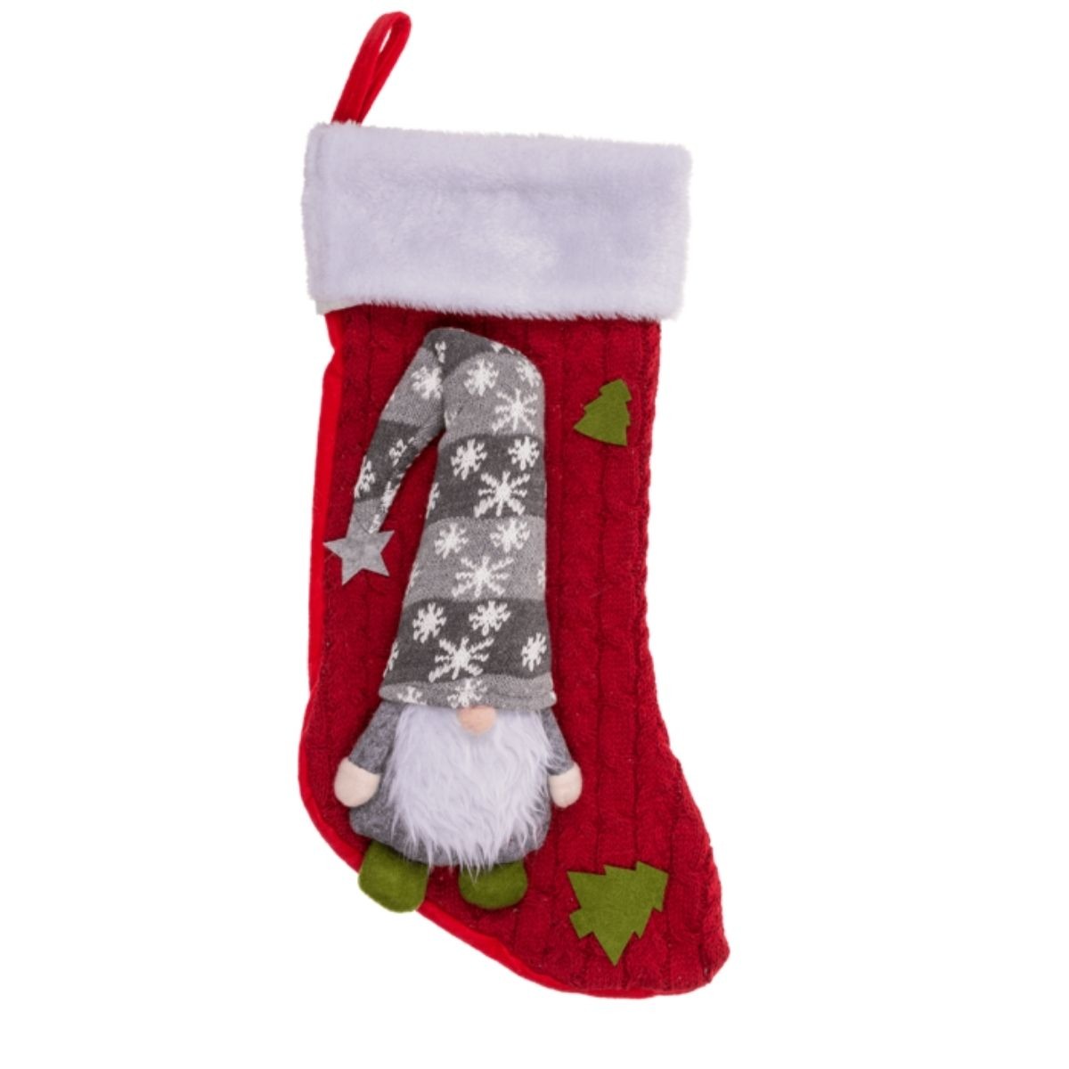 Chaussette de Noël Lutin Oltinus Rouge