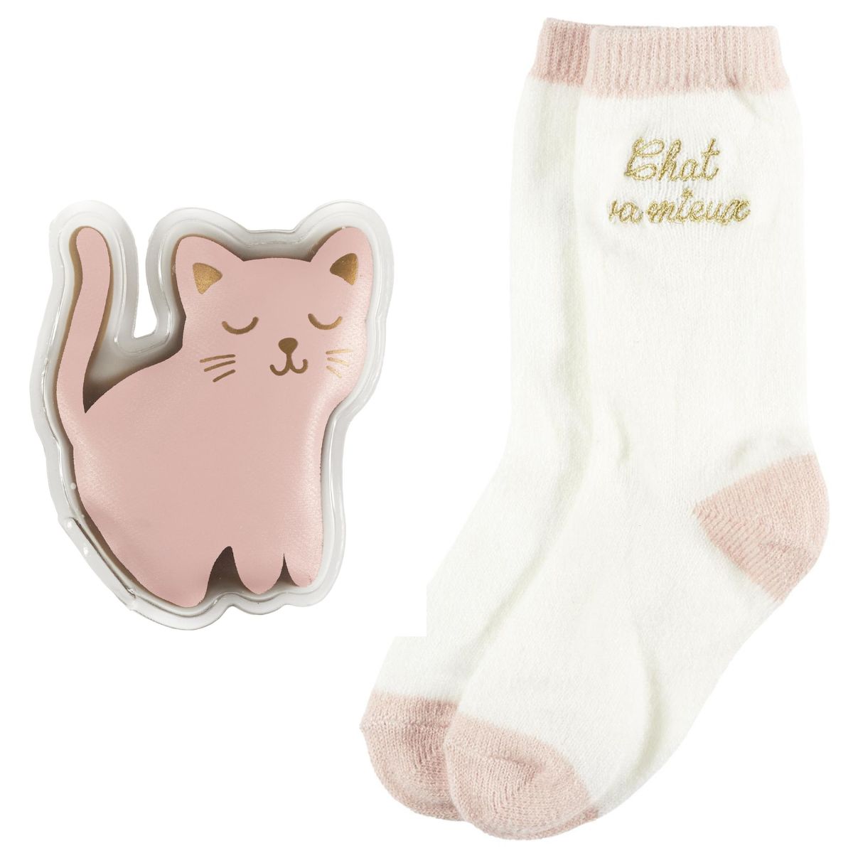 Coffret Silia - Chaufferette et Chaussette Chat