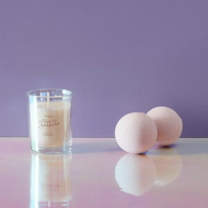 Coffret détente Bougie et Bombe de bains Fleur de Cerisier
