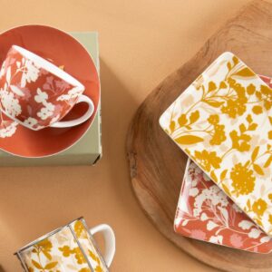 Coupelle céramique florale Isana Terracotta 20x12cm