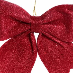 Déco Noël Nœud Pringtine Rouge 29x14cm