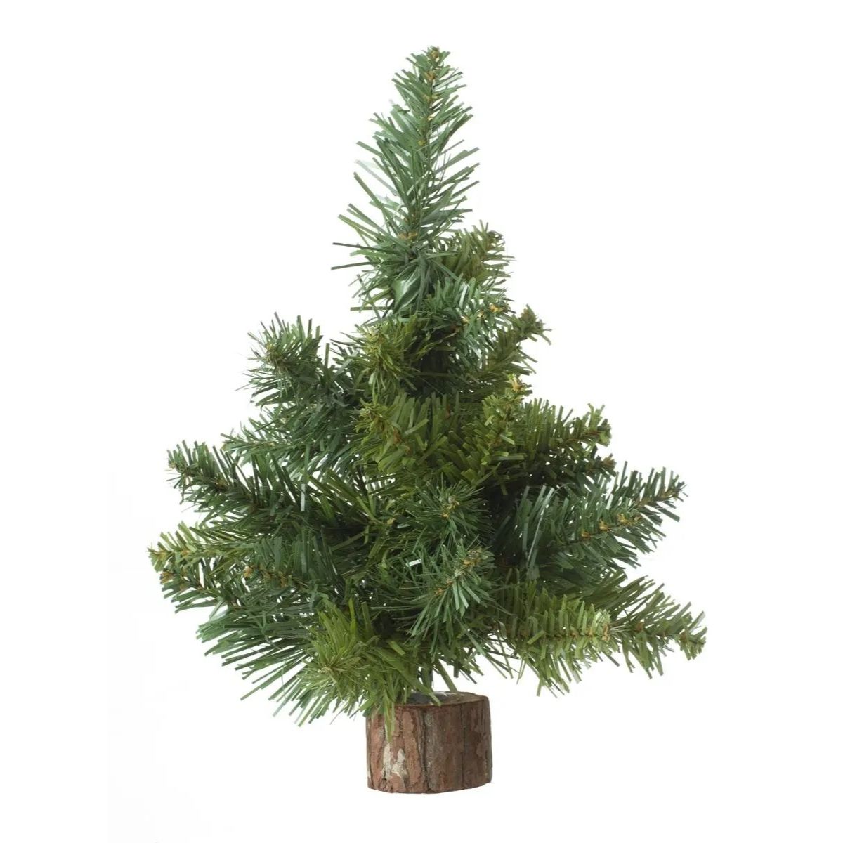 Déco Noël Sapin Artificiel Vert Mapona pied bois H25cm