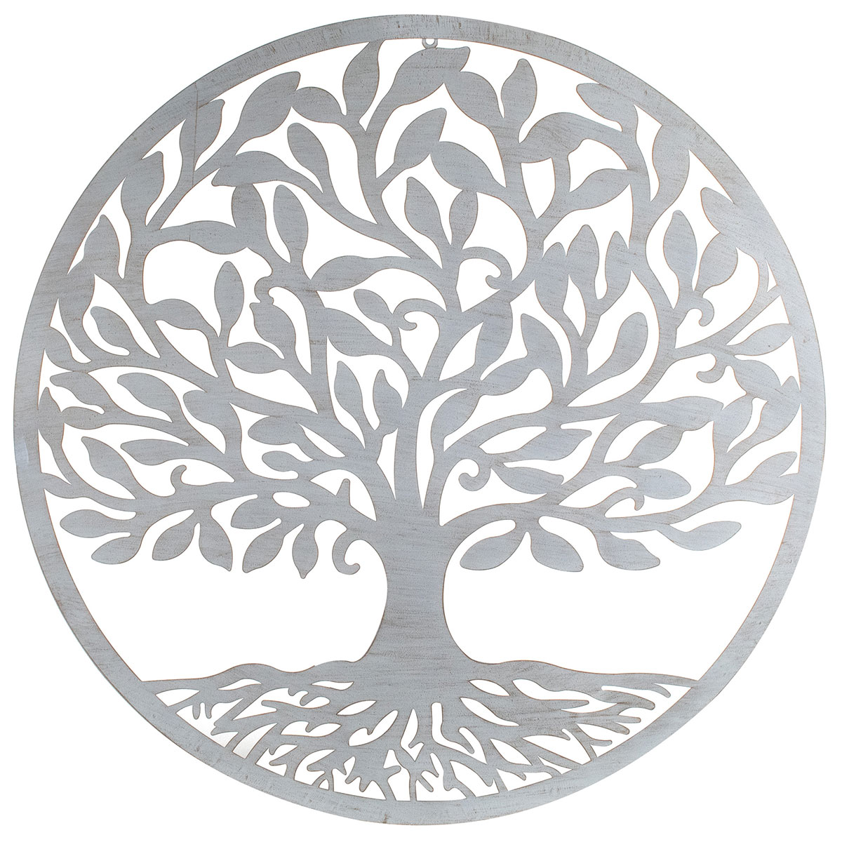 Déco murale ronde Bacela Arbre de Vie Blanc 82cm